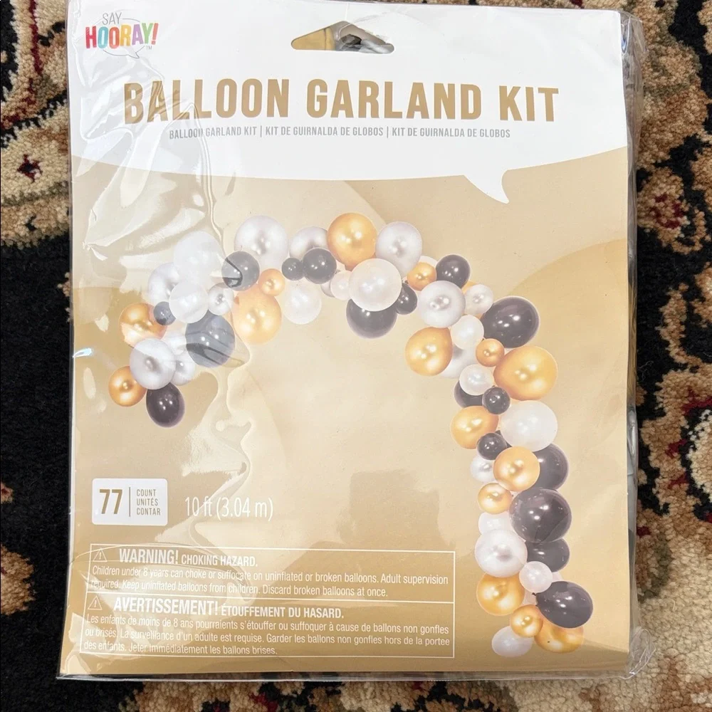 Balloon Garland Kit - Gold, Silver, Black, White